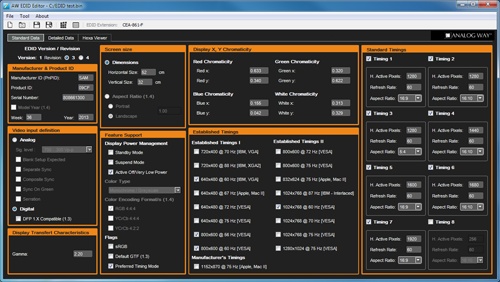 AW EDID Editor (SW)
