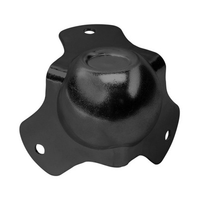 4122 BLK Ball corner medium three-legged with stacking recess, black 