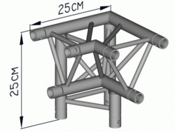 SBE18-3-90A-UL 3 cestný roh 90°