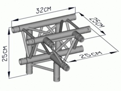 SBE18-3-TA-U 4 cestný T-diel