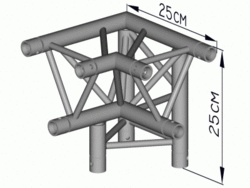 SBE18-3-90A-UR 3 cestný roh 90°