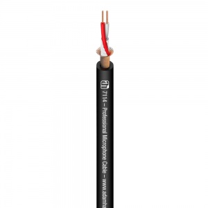 7114 BLK - Mikrofónny kábel 2 x 0,31 mm², čierny