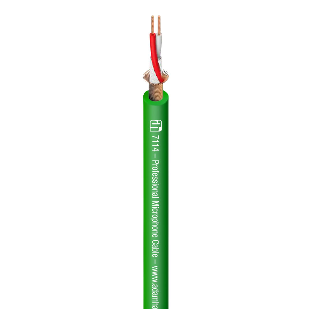  7114 GRN - Mikrofónny kábel 2 x 0,31 mm2 zelený