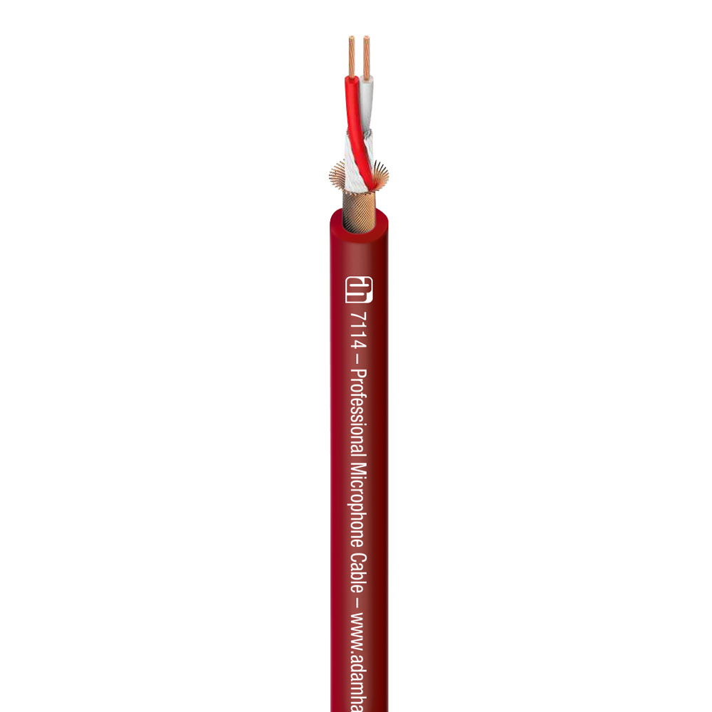 7114 RED - Mikrofónny kábel 2 x 0,31 mm2 červený