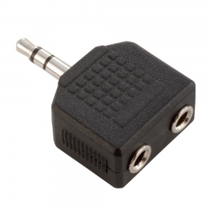 7556 - Y-Adaptér 2 x stereo Jack 3,5 mm samica na stereo Jack 3,5 mm 