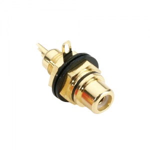 7635 BLK - RCA konektor pozlátený čierny