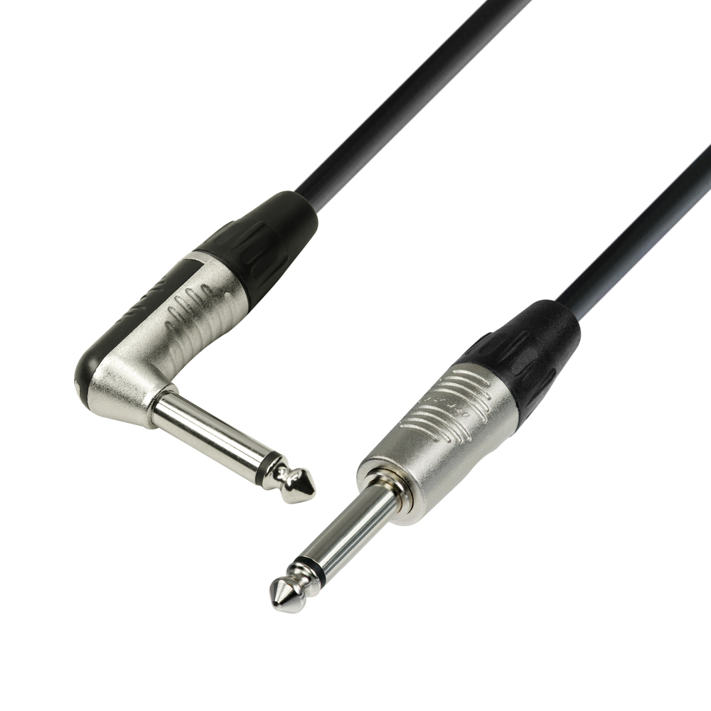 K4 IPR 0900 - Instrument Cable REAN 6.3 mm Jack mono to 6.3 mm angled Ja