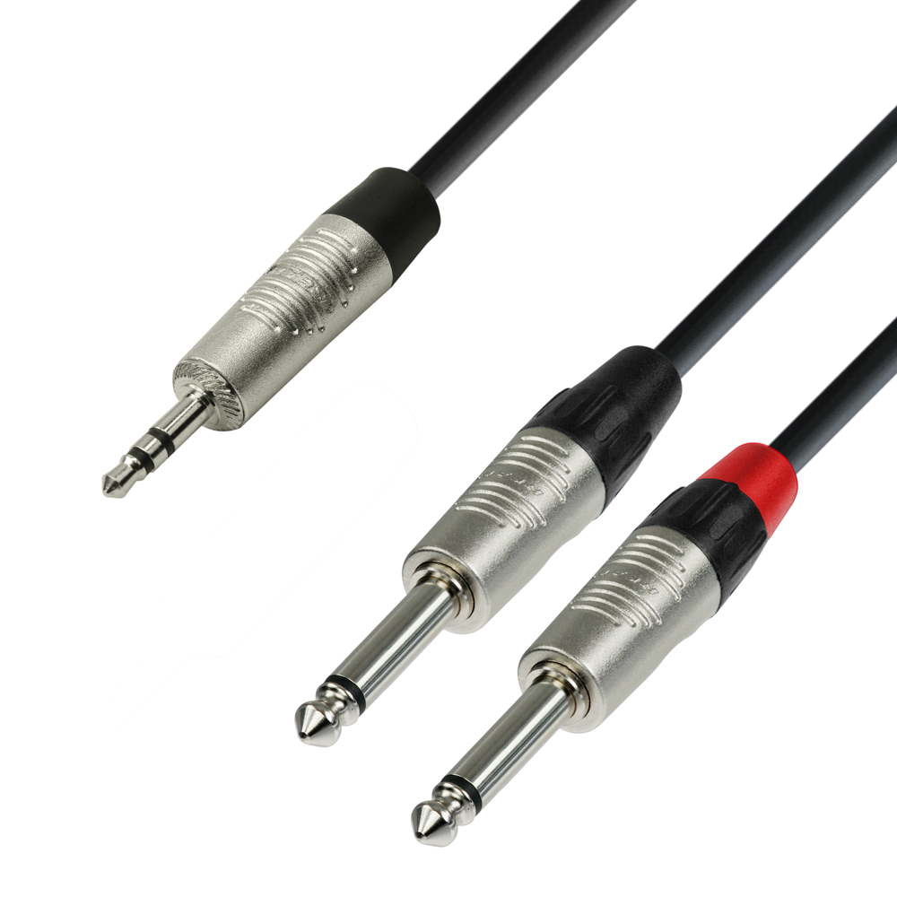 4 STAR YWPP 0600 - Audio Cable REAN 3.5 mm Jack stereo to 2 x 6.3 mm Jack mo