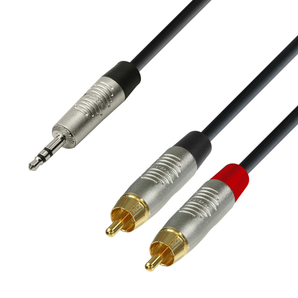 K4 YWCC 0150 - Audio Cable REAN 3.5 mm Jack stereo to 2 x RCA male 1.5 m