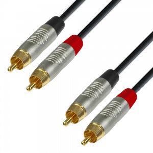 4 STAR TCC 0600 - Twin Cable Rean® 2 RCA x 2 RCA - 6 m 