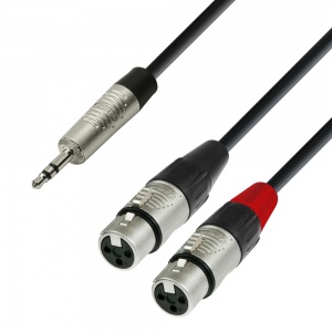 4 Star YWFF 0180 - Audio Cable REAN 3.5 mm Jack stereo to 2 x XLR female 1.8
