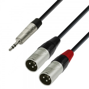 4 STAR YWMM 0180 - Audio Cable REAN 3.5 mm Jack stereo to 2 x XLR male 1.8 m