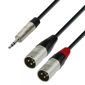 4 STAR YWMM 0300 - Audio Cable REAN 3.5 mm Jack stereo to 2 x XLR male 3 m