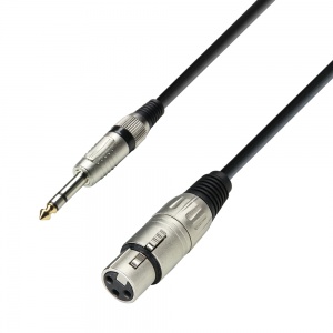 3 STAR BFV 0300 - Microphone Cable XLR female to 6.3 mm Jack stereo 3 m