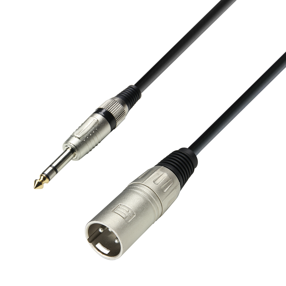 3 STAR BMV 0600 - Microphone Cable XLR male to 6.3 mm Jack stereo 6 m