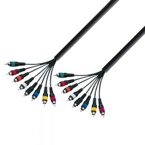K3 L8 CC 0500 - Multicore Cable 8 x RCA male to 8 x RCA male 5 m