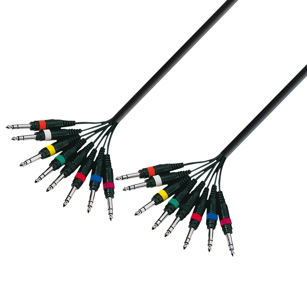 K3 L8 VV 0300 - Multicore Cable 8 x 6.3 mm Jack stereo to 8 x 6.3 mm Jac