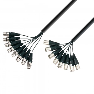 K3 L8 MF 0500 - Multicore Cable 8 x XLR male to 8 x XLR female 5 m