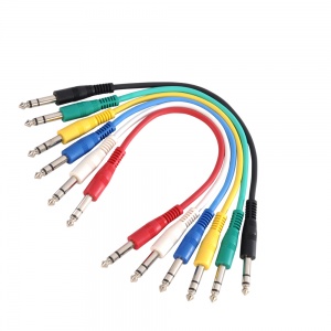 K3 BVV 0090 SET - Patch Cable Set of 6 cables 6.3 mm Jack stereo to 6.3