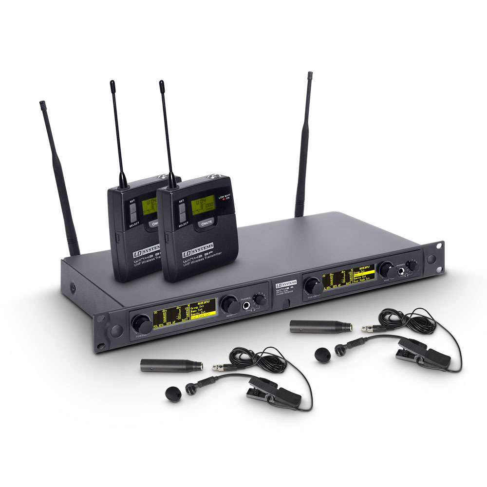 WIN 42 BPW 2 - bezdrôtový mikrofónový systém 2 x vysielačom na opasok a 2 x mikrofónom na dychový nástroj