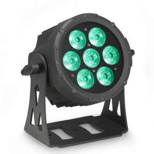 FLAT PRO® 7 - 7 x 10 W FLAT LED RGBWA PAR Light in Black Housing