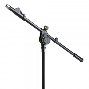 MS 4222 B - Krátky stojan na mikrofón so sklopnou základňou statívu a dvojbodovým nastavovacím ramenom	