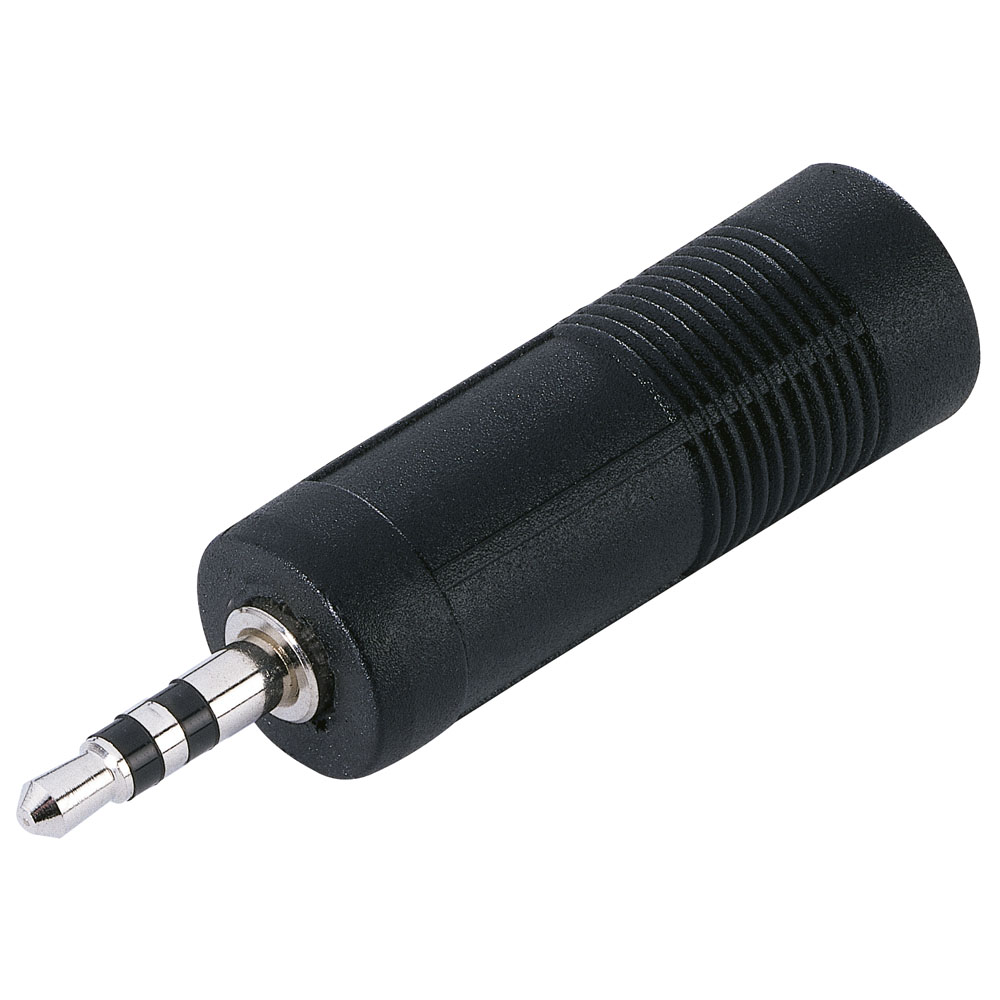 7544 AH - Adaptér 6,3 mm stereo jack samica na 3,5 mm stereo jack