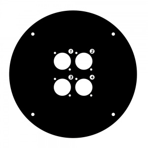 70225 D 4 - Predný panel pre káblový bubon 70225 s otvorom 4 x typu D 
