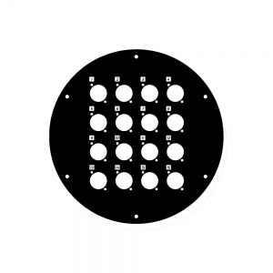 70226 D 16 - Predný panel pre káblový bubon 70226 s 16 x otvorom typu D 