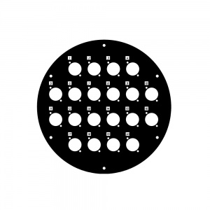 70226 D 20 - Predný panel pre káblový bubon 70226 s 20 x otvormi typu D