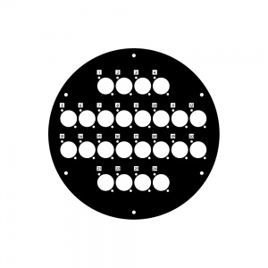 70226 D 24 - Predný panel pre káblový bubon 70226 s 24 x otvormi typu D 