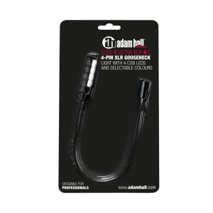 SLED 1 ULTRA XLR 4 C - 4-kolíkové XLR svetlo s husím krkom so 4 COB LED a voliteľnými farbami  