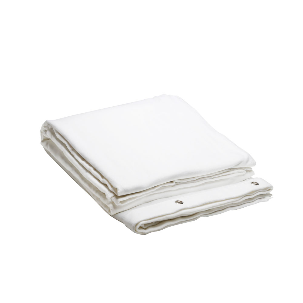 0152 X 33 WH - Blackout cloth B1 white with burnished Grommets hemm