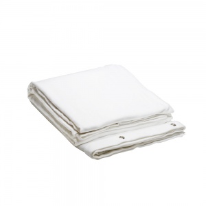 0152 X 33 WH - Blackout cloth B1 white with burnished Grommets hemm