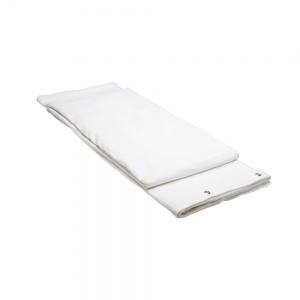 0152 X 36 WH - Blackout cloth B1 white with burnished Grommets hemm