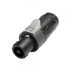 7902 - Štandardný reproduktorový konektor 4-pólový čierny / tmavosivý 