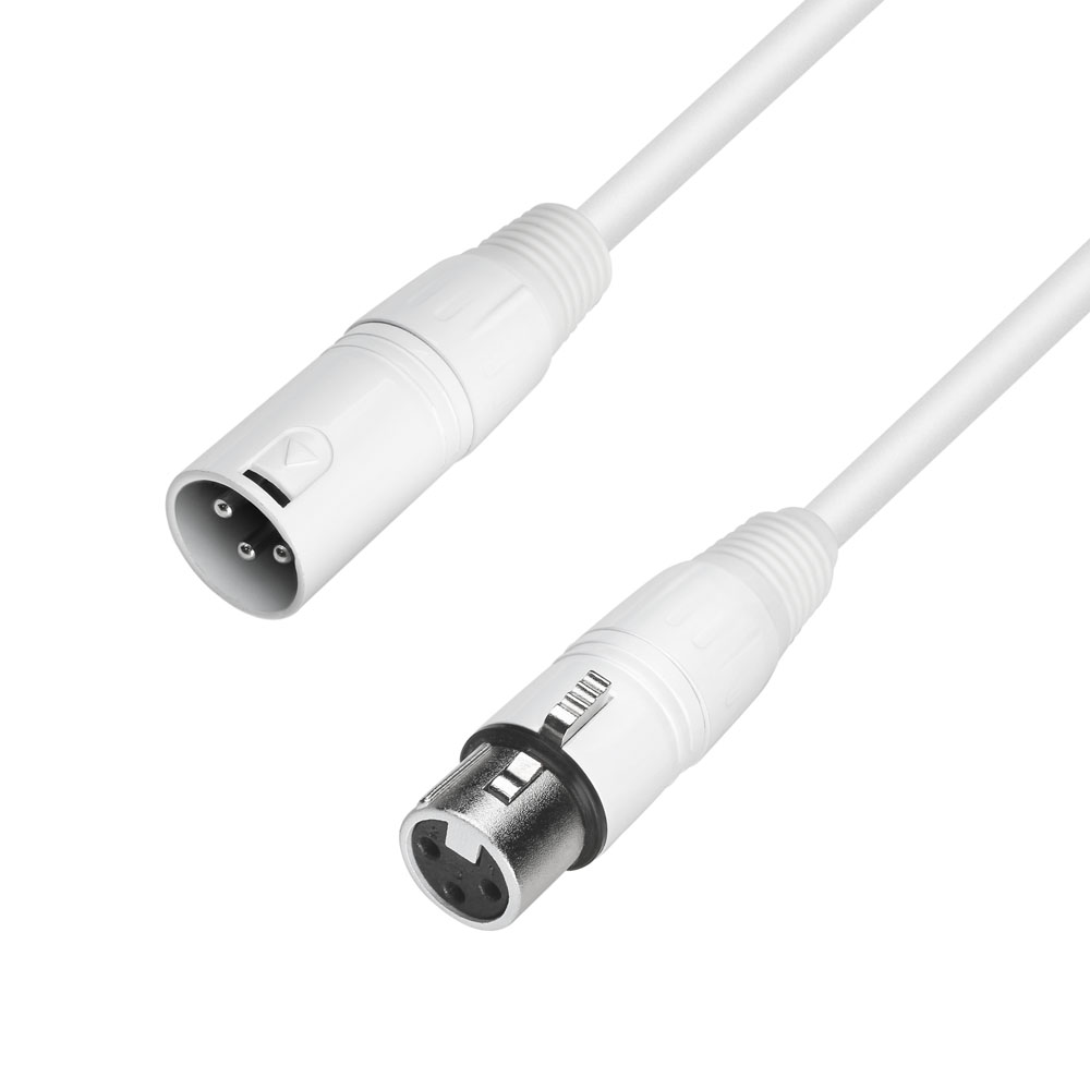K4 MMF 0250 SNOW - Microphone Cable XLR male to XLR female 2.5 m white