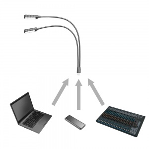 SLED 2 ULTRA USB - LED lampa s dvojitým husím krkom a USB konektorom 