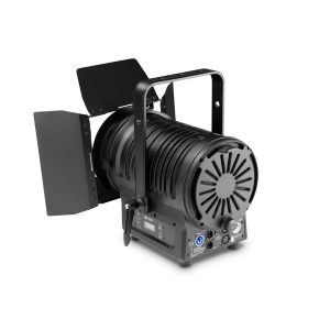 TS 200 WW - Theatre Spotlight with Fresnel Lens and 180 Watt Warm White LED in Blac