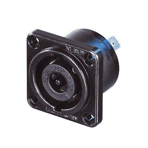 NLT8MP-BAG - 8-kolíkový konektor šasi samec, čierne chrómované puzdro