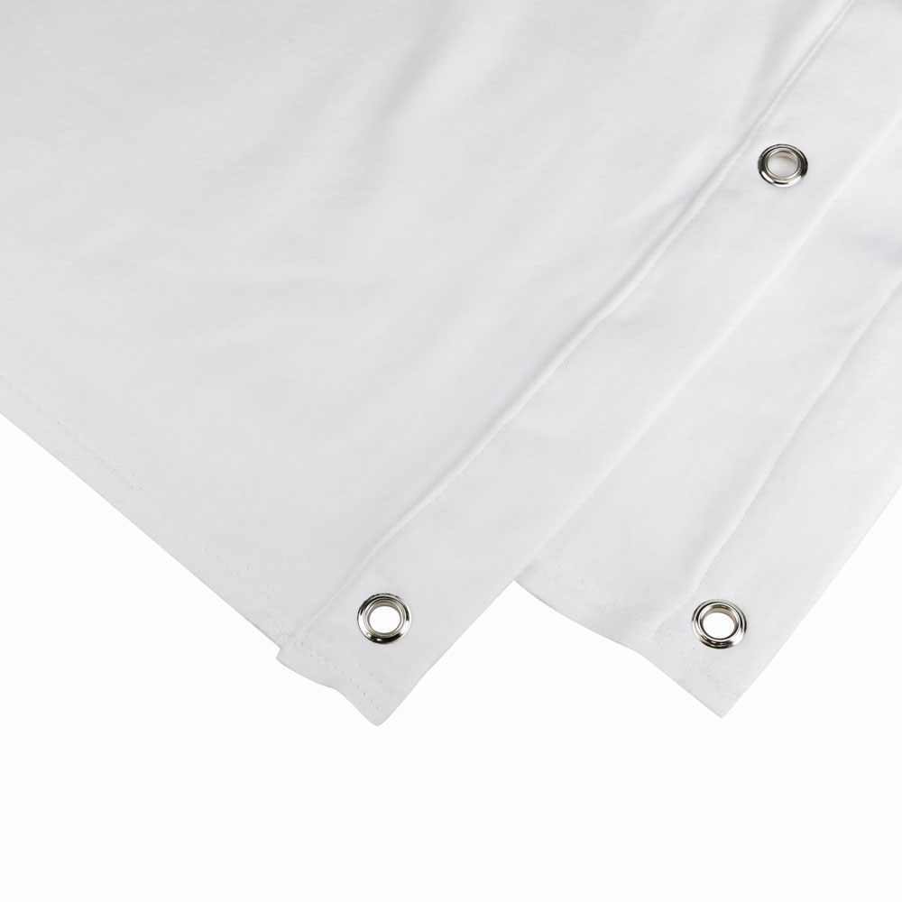 0152 x 34 WH - Stage Molton B1 with Eyelets - seamed 3 x 4 m white