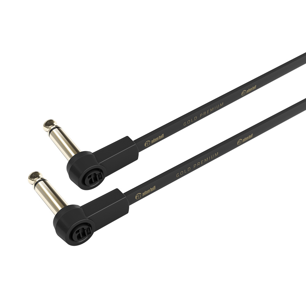 K4 IRR 0060 FLM - Flat Audio Cable, 6.3 mm Mono Gold Plug, 0.6 m