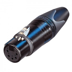 NC5FXX-BAG - XLR konektor 5-kolíkový samica, čierny 
