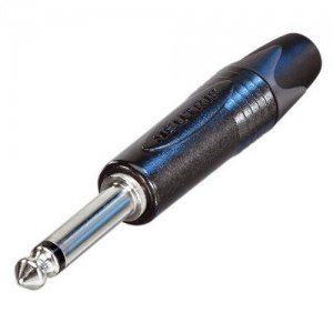 NP2X-BAG - 6,3 mm Jack Plug 2 Pin Mono samec, čierny 