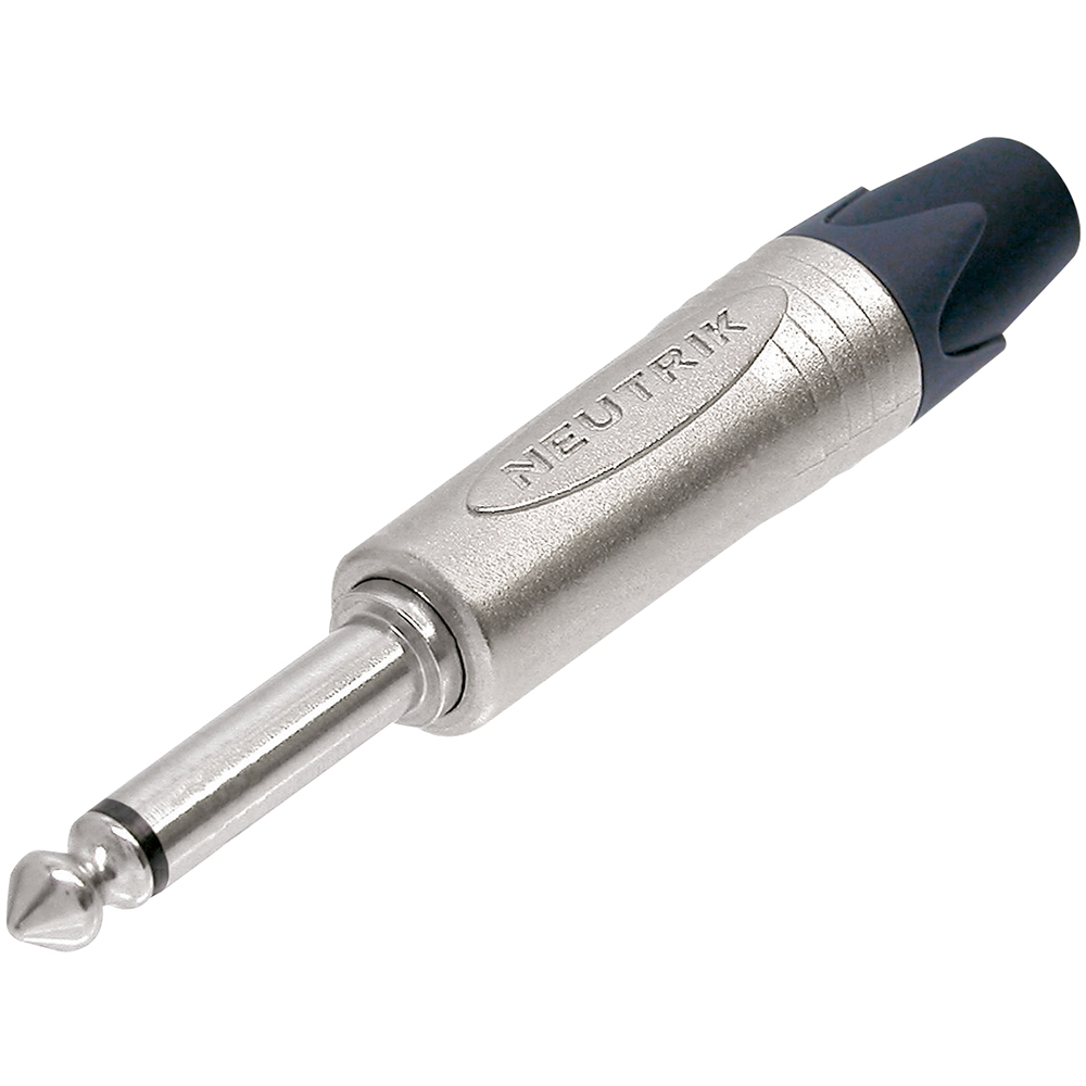 NP2X - 6,3 mm jack konektor 2 kolík mono samec, poniklovaný 